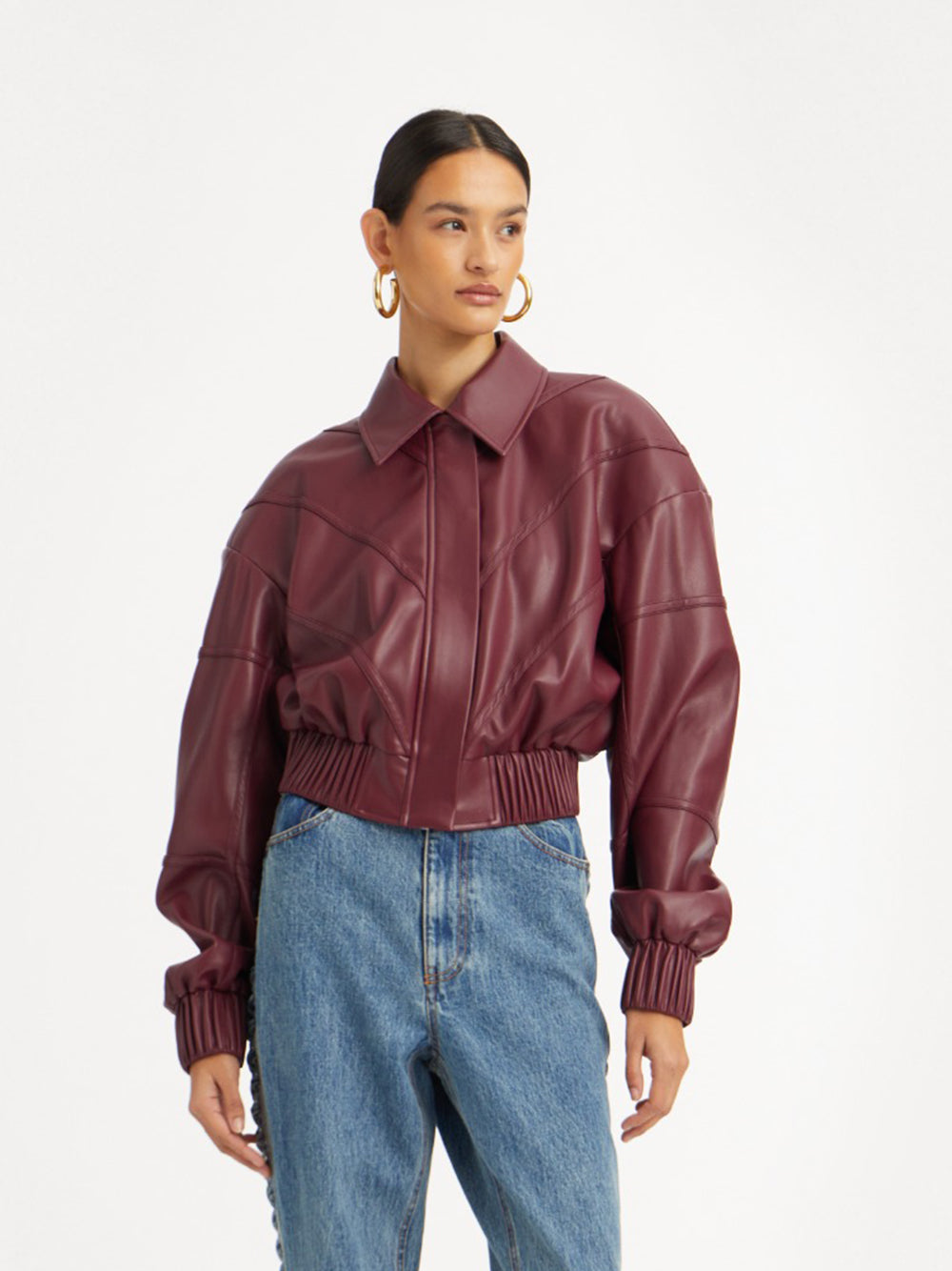 ROTATE-BOMBER JACKET-1142432734 2734 ZINFANDEL