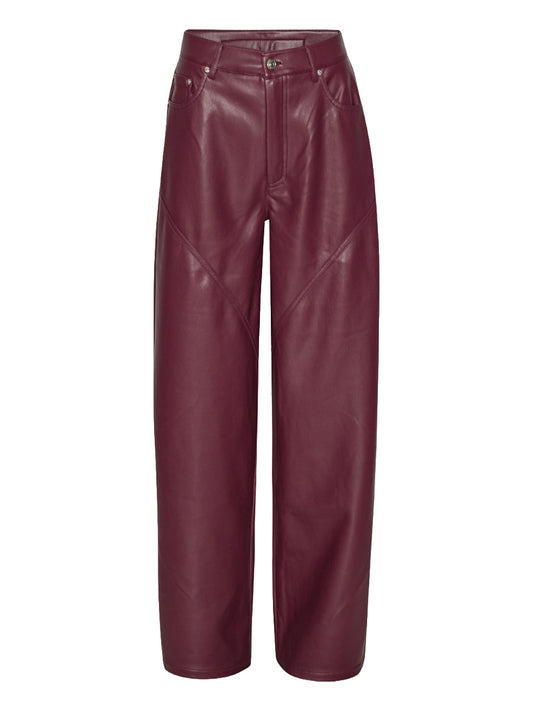 ROTATE-MID WAISTED PIPING PANTS-1142442734 2734 ZINFANDEL