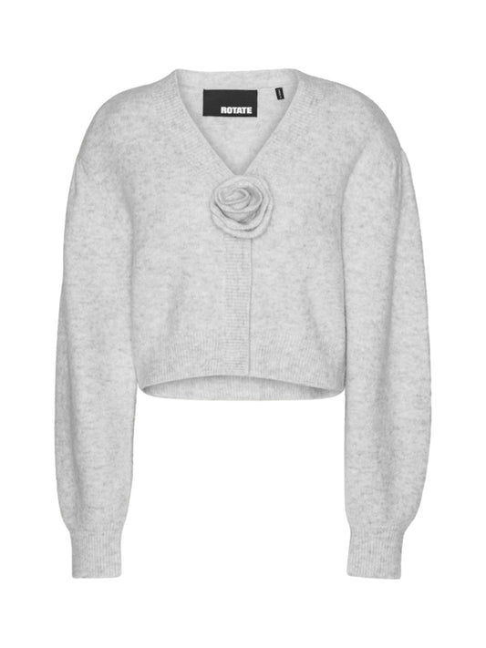 ROTATE-KNIT PUFFSLEEVE CARDIGAN-1142762344 2344 SNOW WHITE