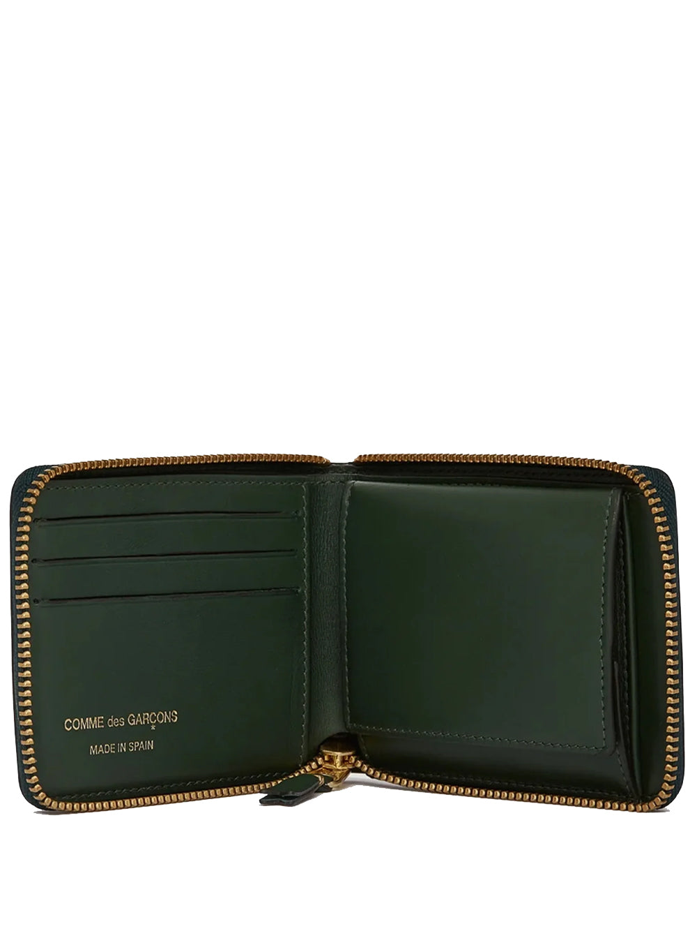 COMME DES GARÇONS WALLET-CLASSIC LEATHER FULL ZIP AROUND WALLET-SA7100 BGRN BOTTLE GREEN
