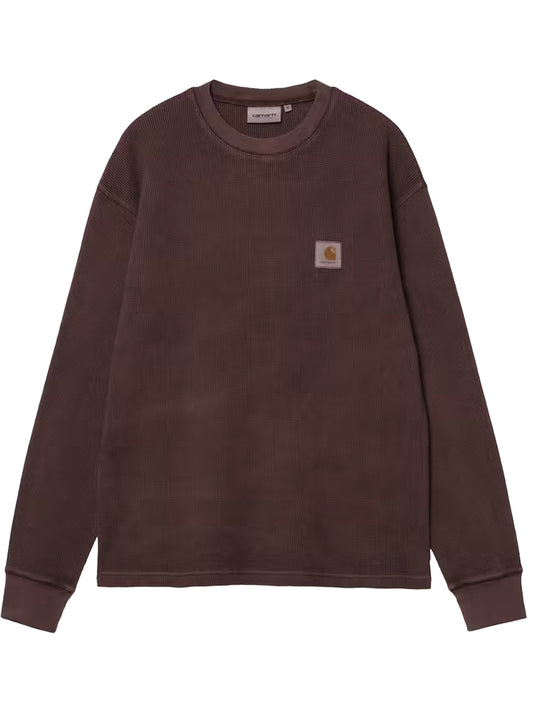 CARHARTT WIP-L/S VISTA WAFFLE T-SHIRT-I035304 33HGD PALISANDER/GARMENT DYED