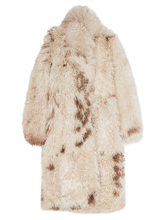 REMAIN-LONG HAIR SHEARLING COAT-5033603085 3085 PEBBLE COMB.