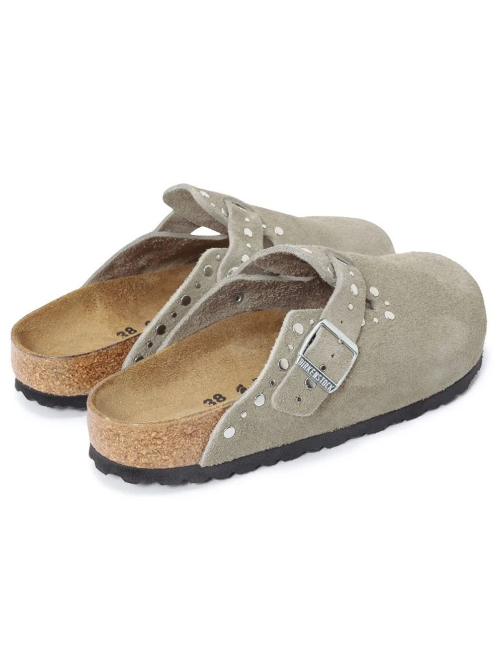 BIRKENSTOCK-BOSTON RIVET SUEDE-1030418 TAUPE