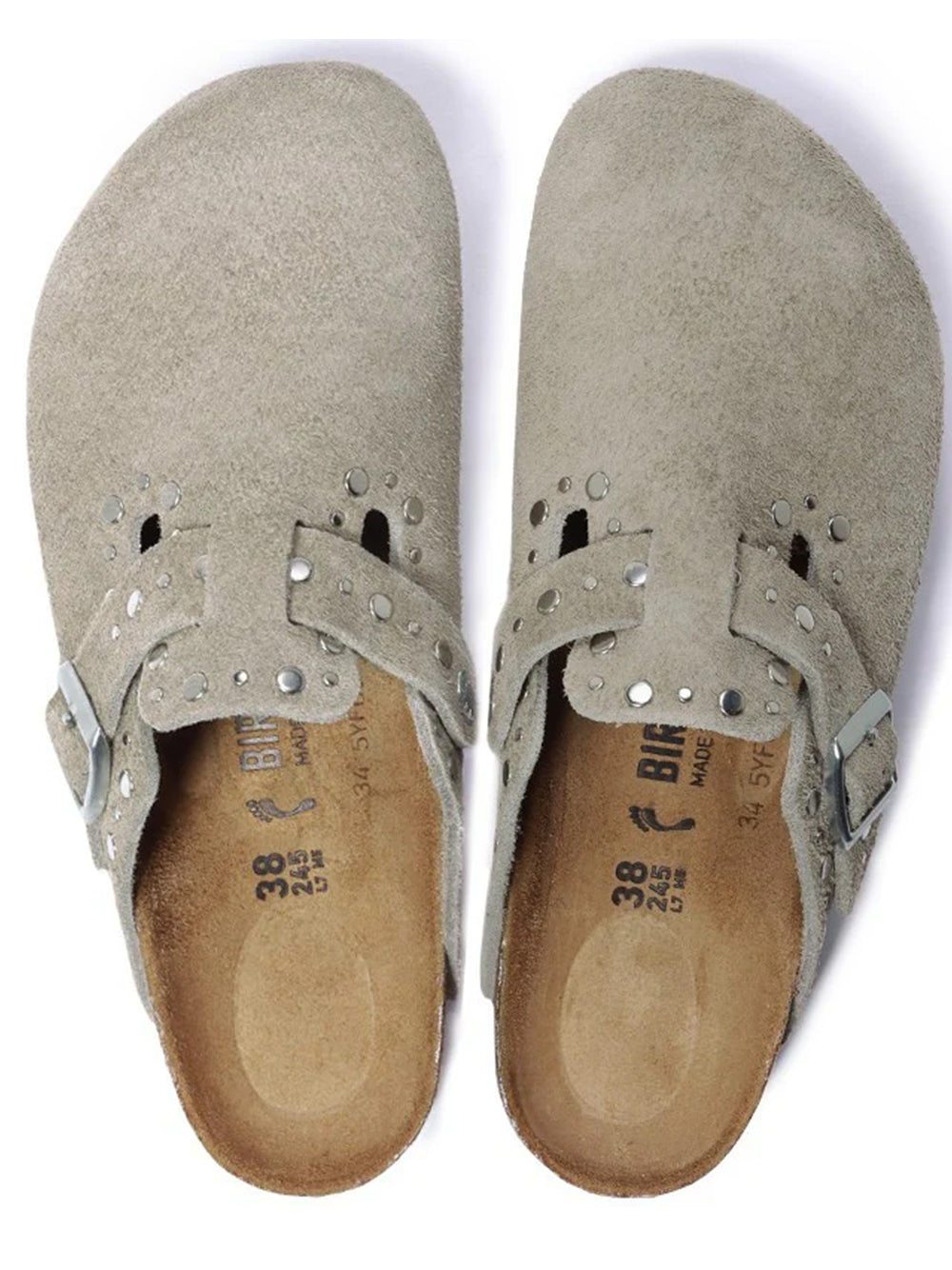 BIRKENSTOCK-BOSTON RIVET SUEDE-1030418 TAUPE