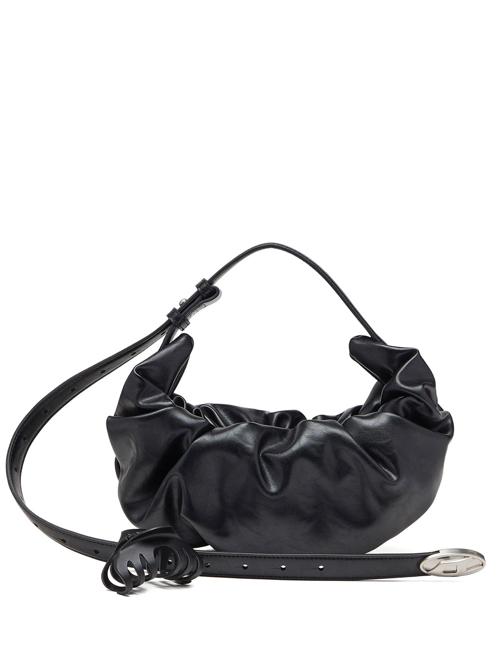 DIESEL-GRAB-D HOBO S SHOULDER BAG-X10479.P8657 T8013 BLACK