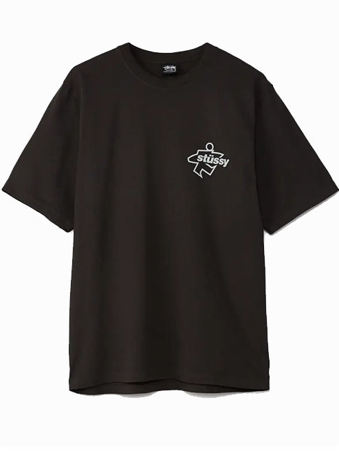 STUSSY-SURF SIZE PIG. DYED TEE-1905180 0090 FADED BLACK
