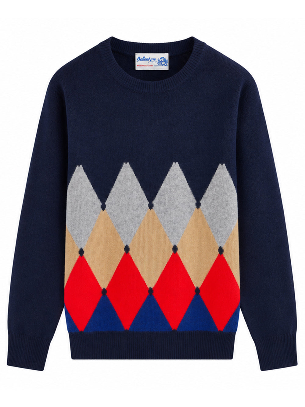 R NECK PULLOVER 100% WS CLASSIC DIAMOND