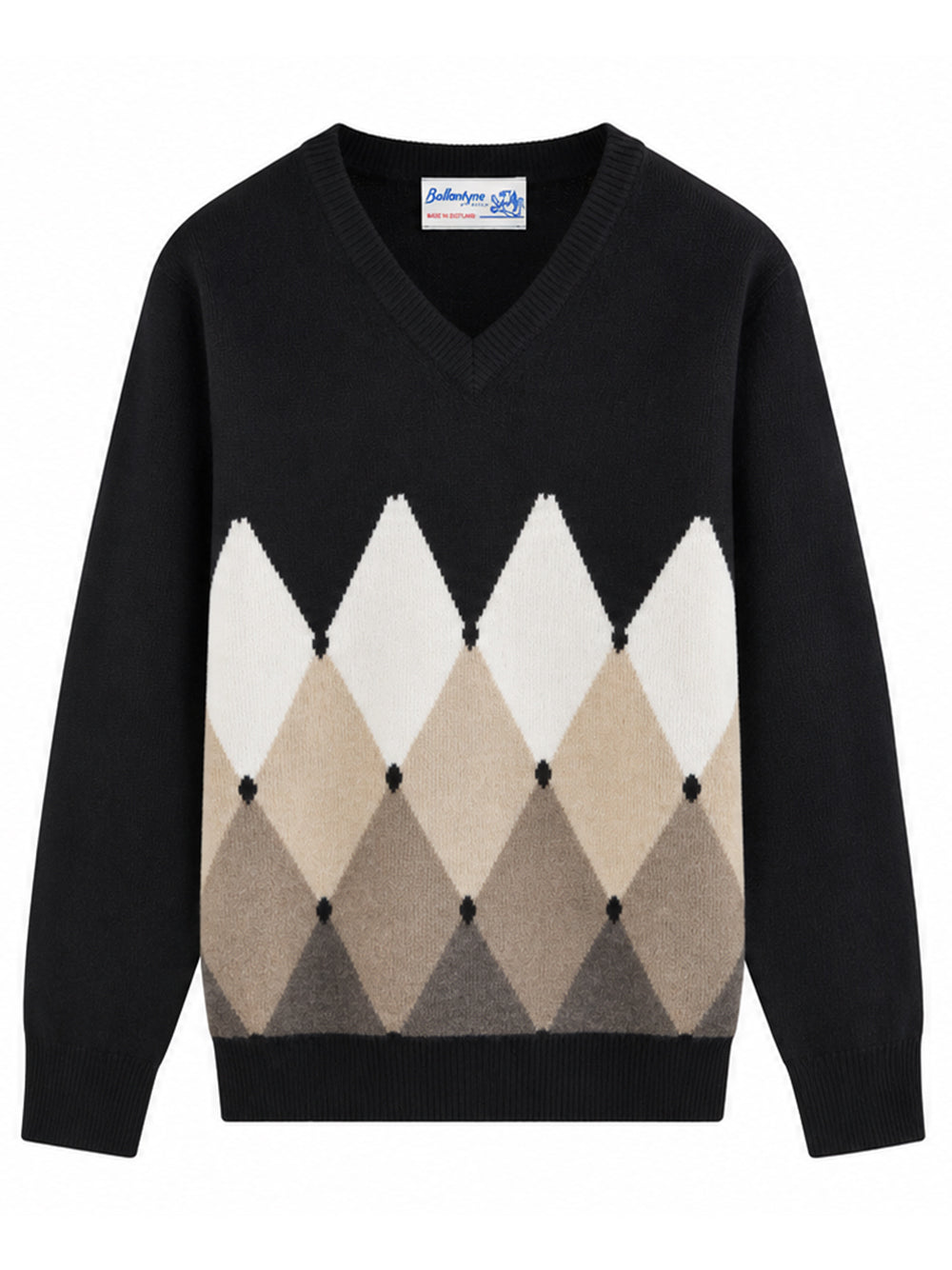 V NECK PULLOVER 100% WS CLASSIC DIAMOND