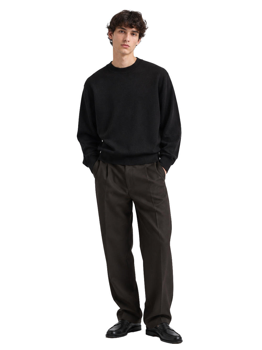 FERRAMENTA-CREWNECK MERINO CASHMERE-FMTSIN43 BLACK