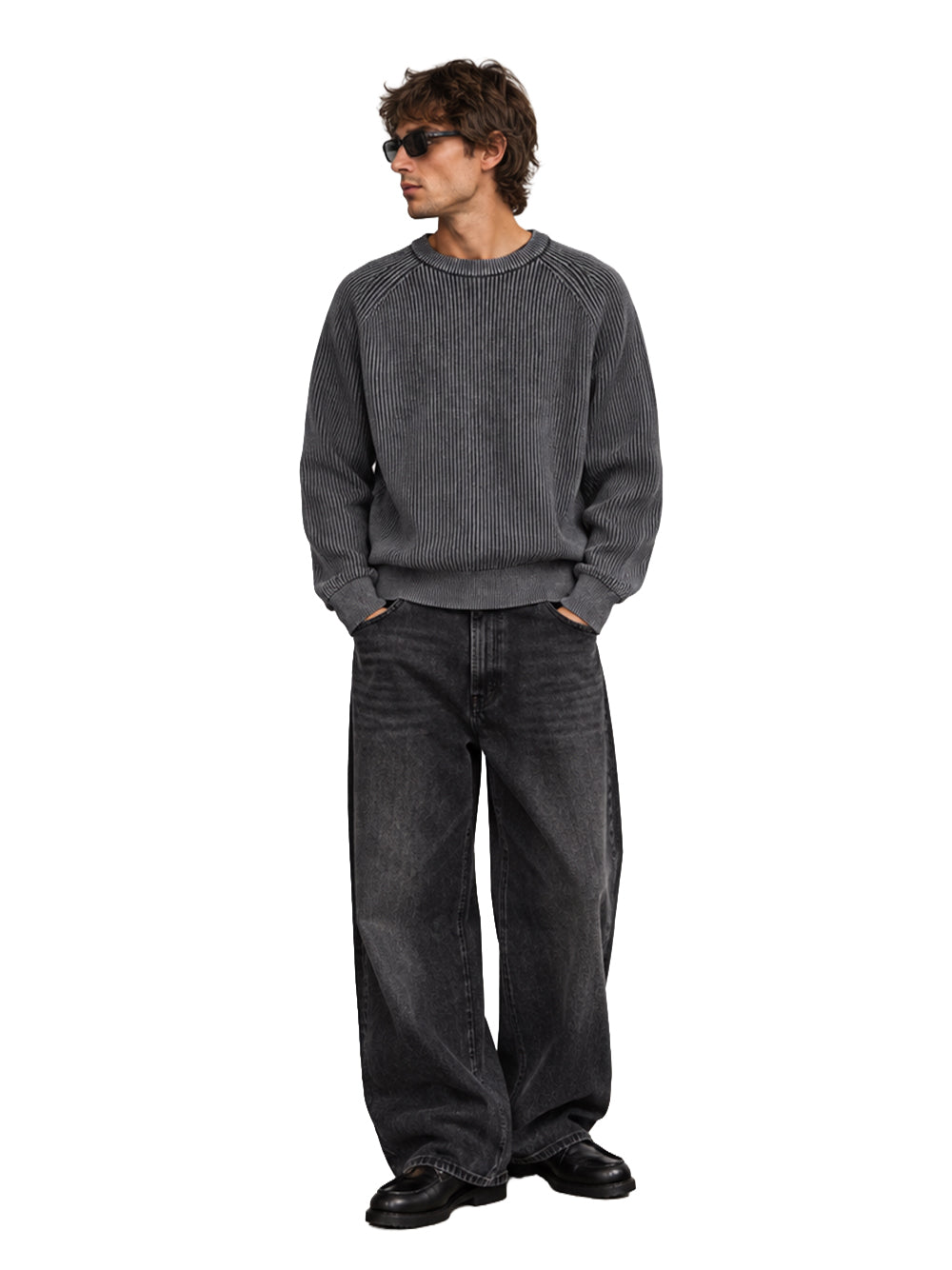 FERRAMENTA-CREWNECK ACID WASH-FMTSIN108 GREY