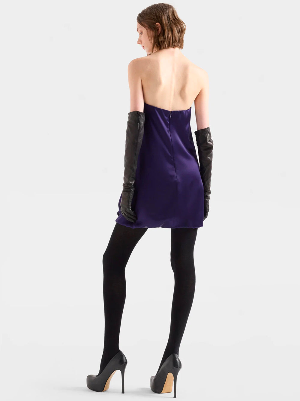 7 FOR ALL MANKIND-CINCH HEM MINI DRESS-7NIG1H71 U73Y5 ICEVINE