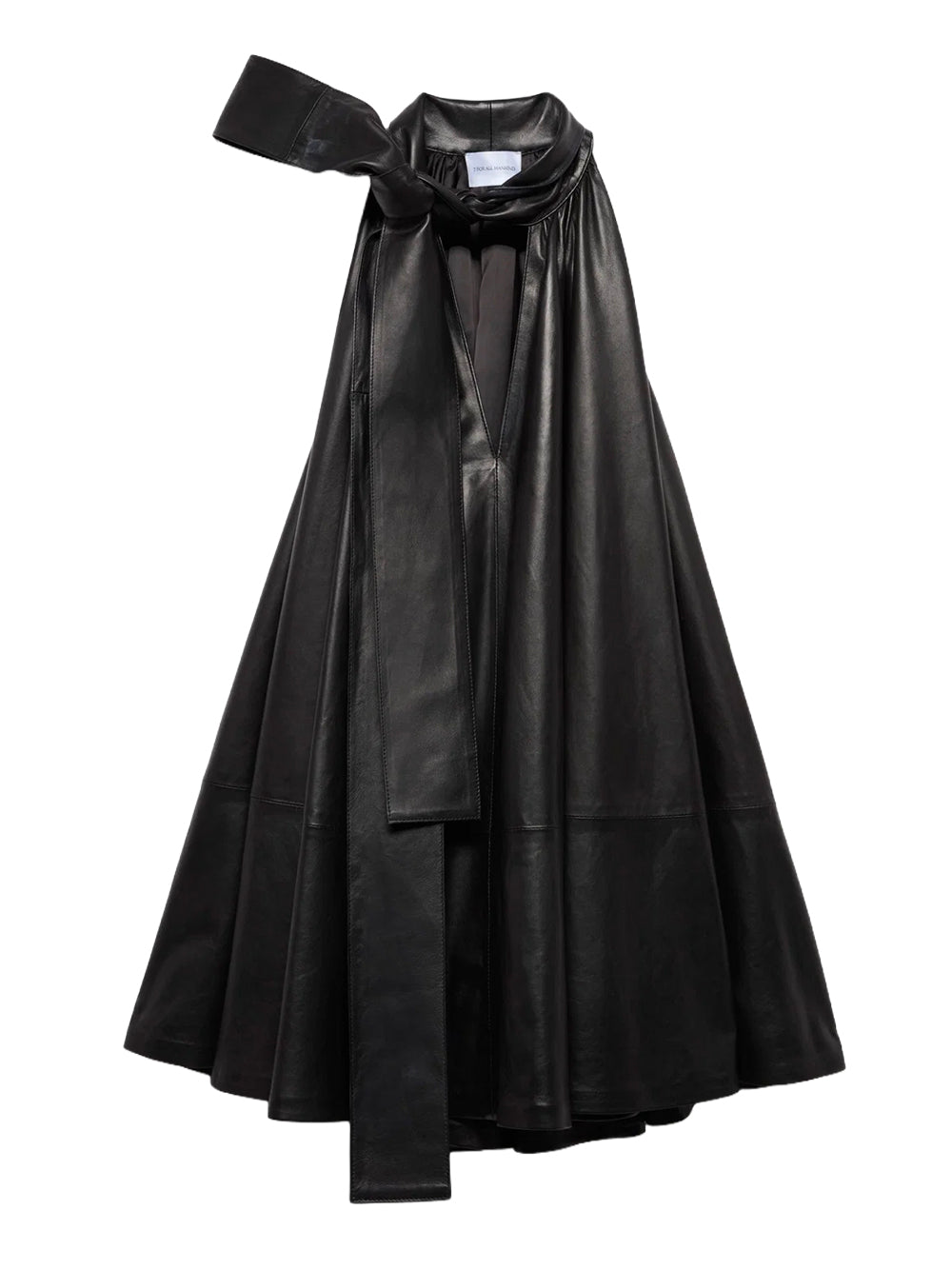 7 FOR ALL MANKIND-FRILL DRESS FAUX LEATHER-7NFD0H70 U71JI BLACK