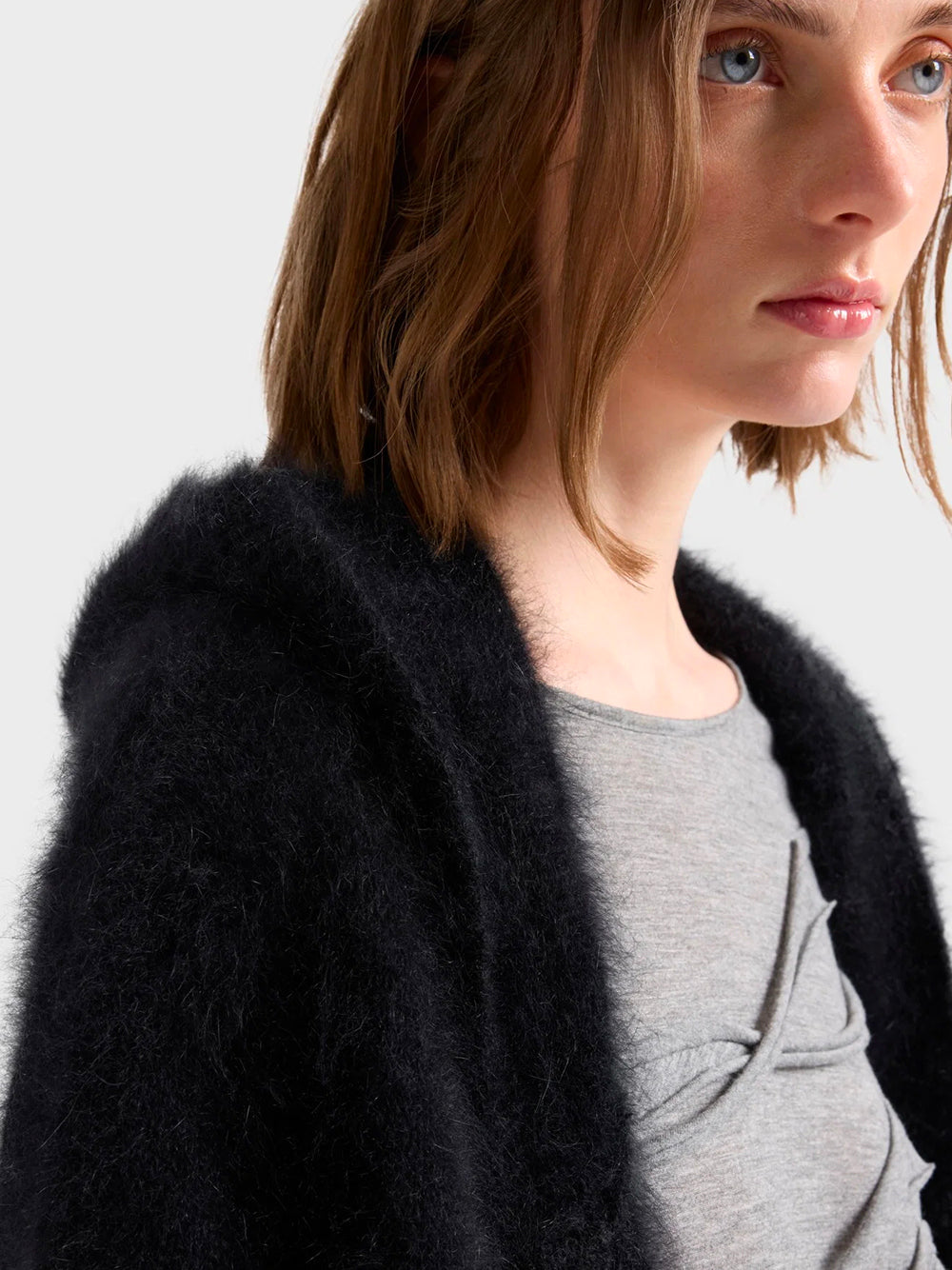 7 FOR ALL MANKIND-FUZZY ZIP HOODIE-7NFW0H75 U73XU SABLE