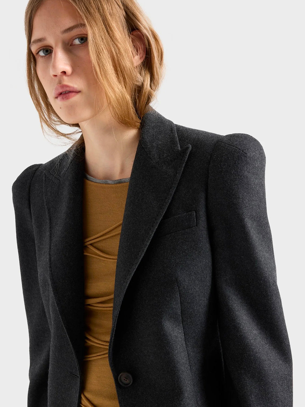 7 FOR ALL MANKIND-HIGH SHOULDER BLAZER-7NFG0H59 U73W5 MINK