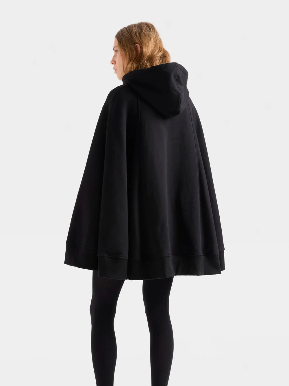 7 FOR ALL MANKIND-OVERSIZE ZIP HOODIE-7NHI0H87 U71HW BLACK