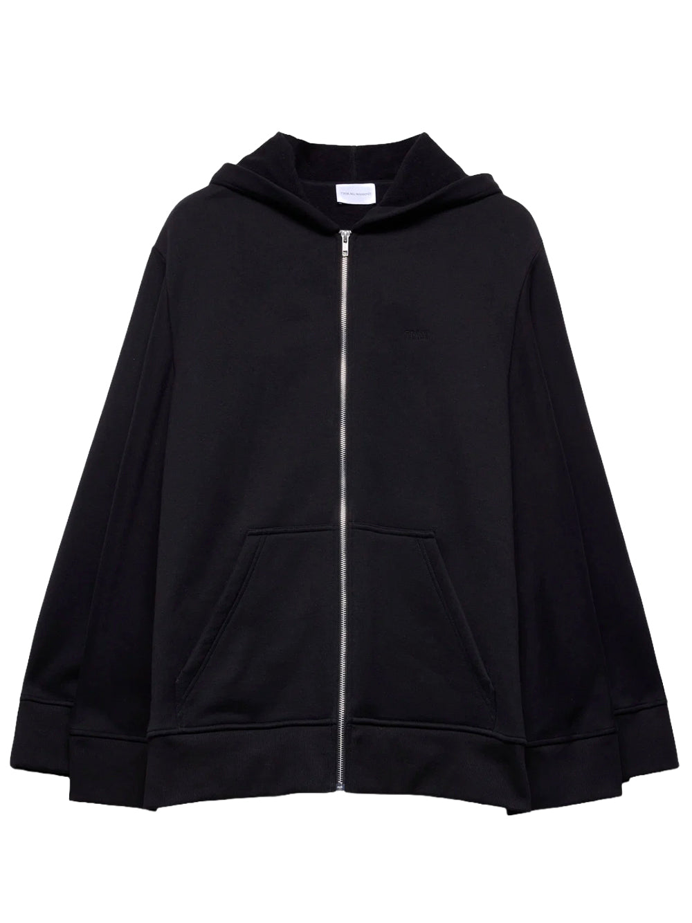 7 FOR ALL MANKIND-OVERSIZE ZIP HOODIE-7NHI0H87 U71HW BLACK