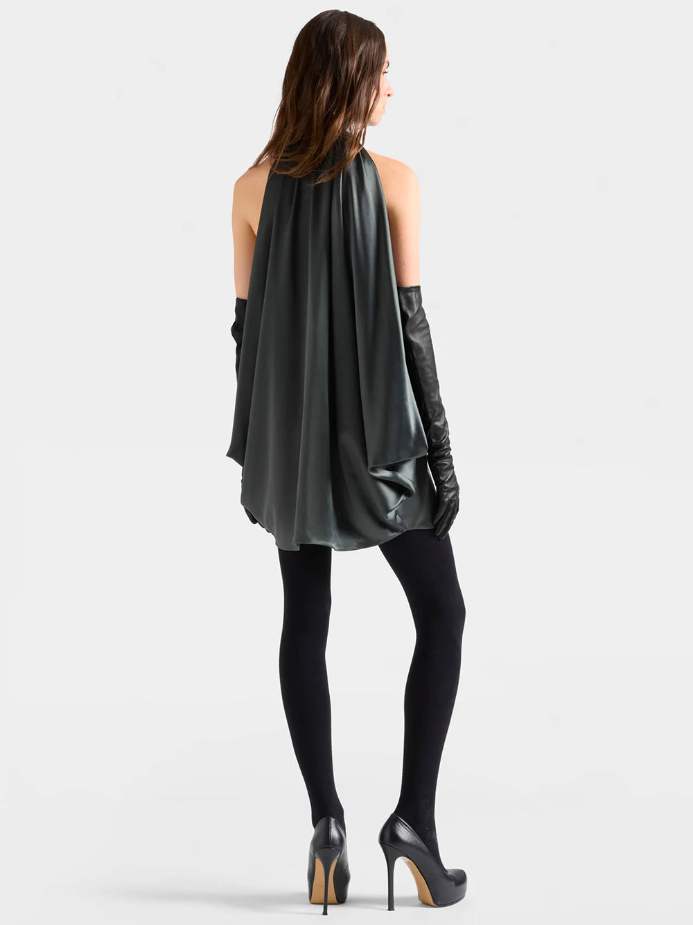 7 FOR ALL MANKIND-PETAL MINI DRESS-7NID0H71 U73Y7 QUICKSILVER