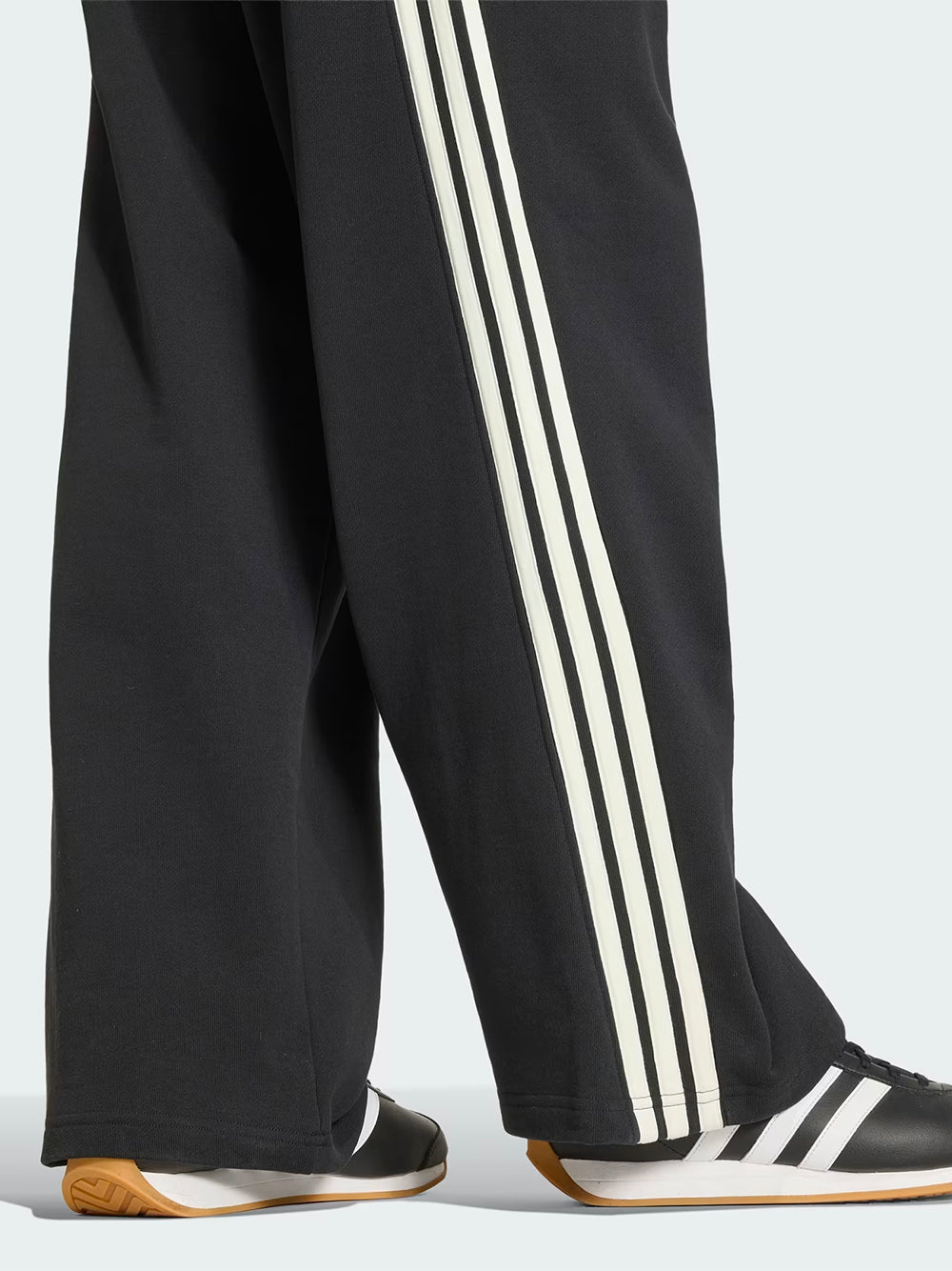 ADIDAS-ADIDAS KIT 3-STRIPES WIDE PANTS-KW2358 BLACK/OWHITE