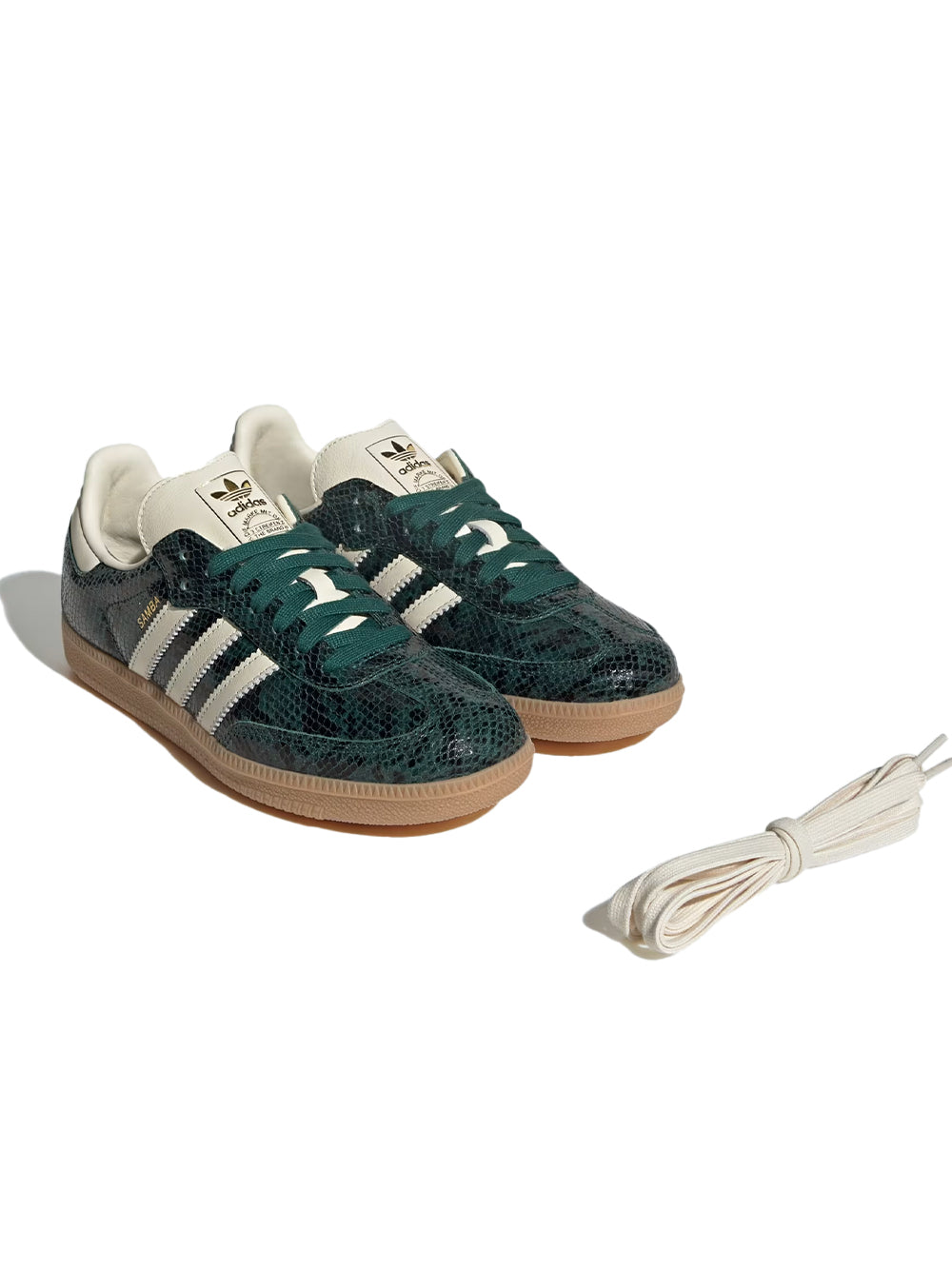 ADIDAS-SAMBA OG W-JR8848 CREWHT/CREWHT/CGREEN