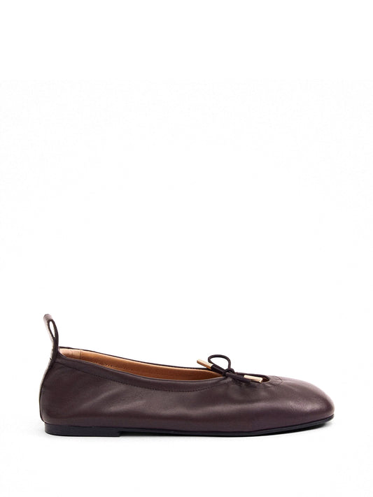 ALOHAS-ROSALIND BALLET FLATS-S100303.02 BROWN LEATHER