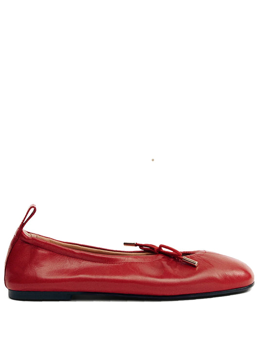ALOHAS-ROSALIND RED LEATHER BALLET FLATS-S100303.05 RED