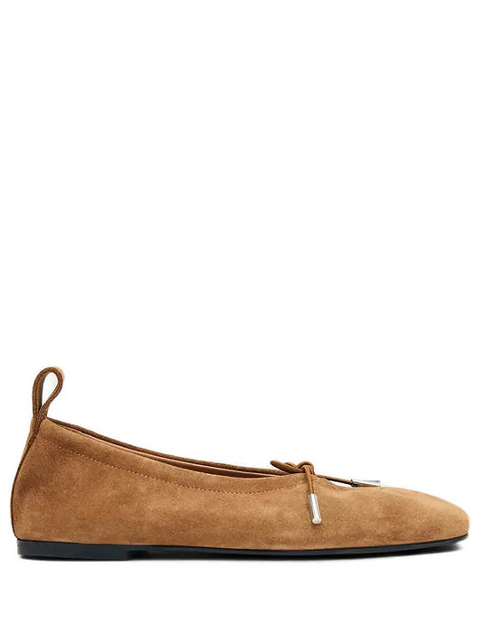 ALOHAS-ROSALIND SUEDE TAN LEATHER BALLET FLATS-S101273.02 SUEDE TAN