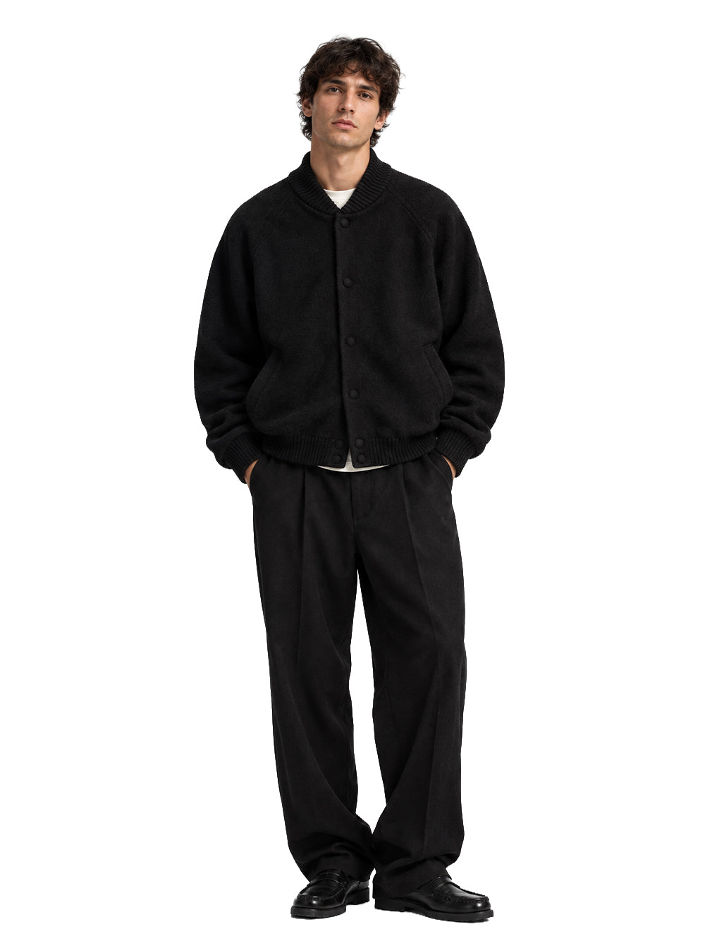 ANIPS-CASH SILK BOMBER-F26K35 BLACK