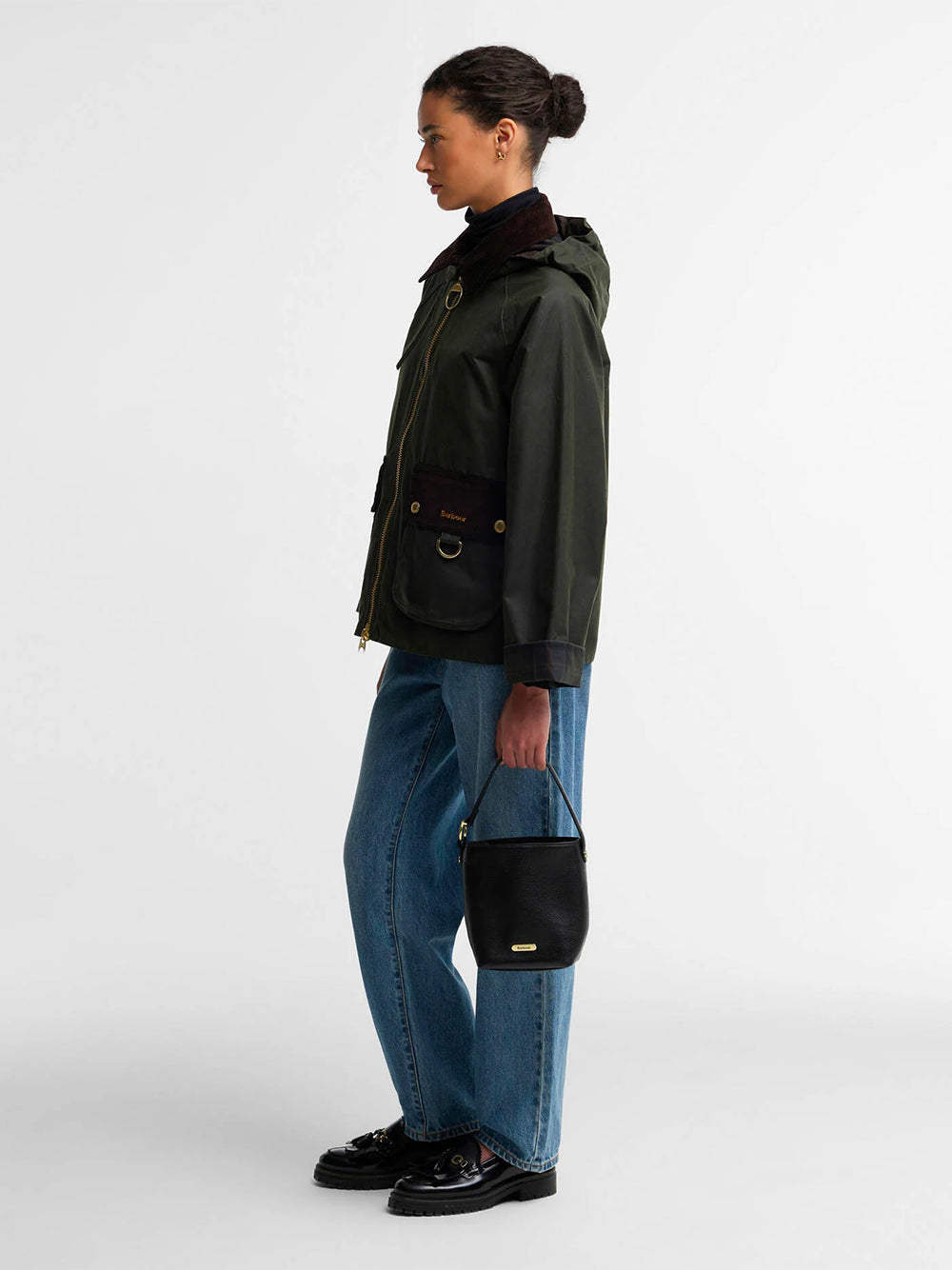 BARBOUR-CARVILLE WAX JACKET-LWX1578 OL52 FERN