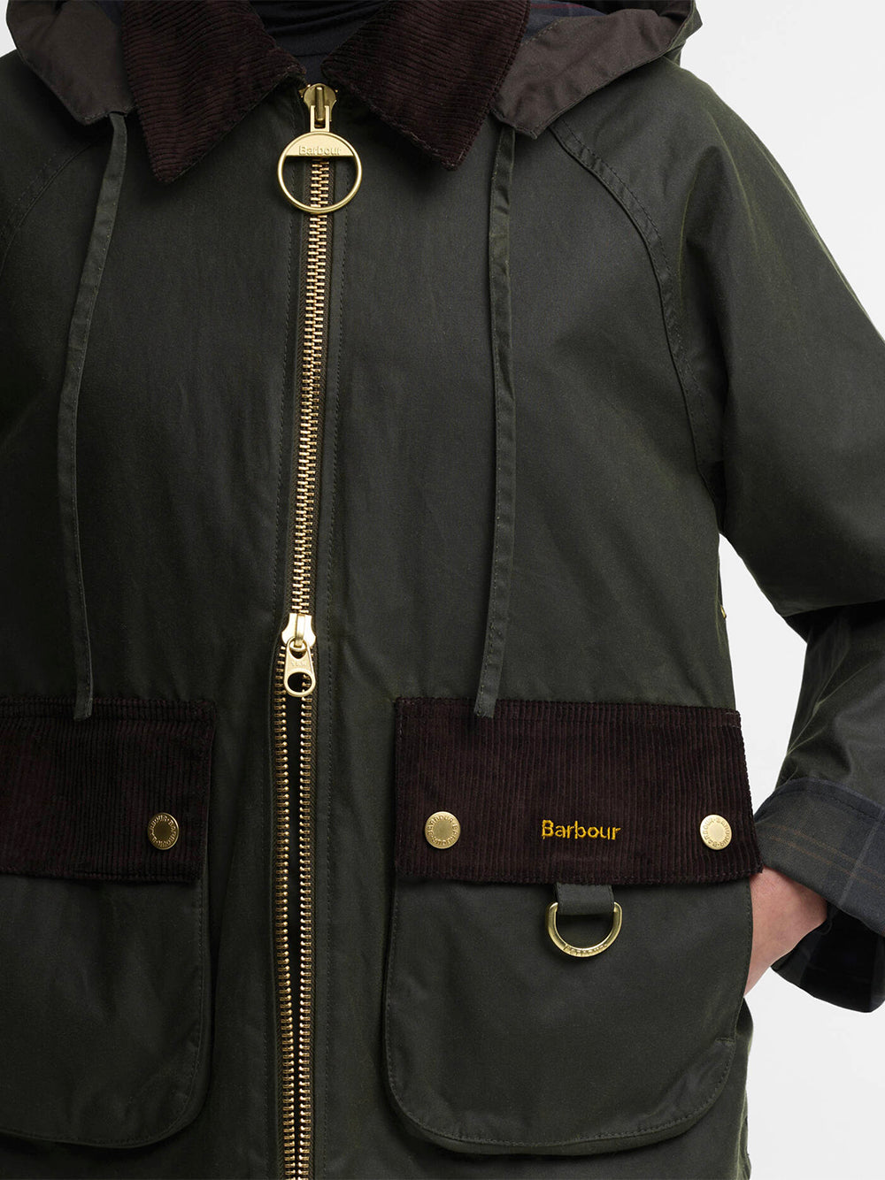 BARBOUR-CARVILLE WAX JACKET-LWX1578 OL52 FERN