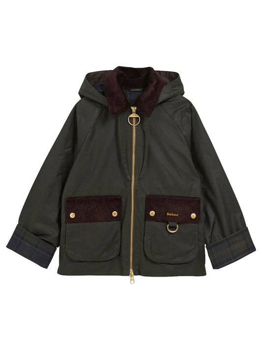 BARBOUR-CARVILLE WAX JACKET-LWX1578 OL52 FERN