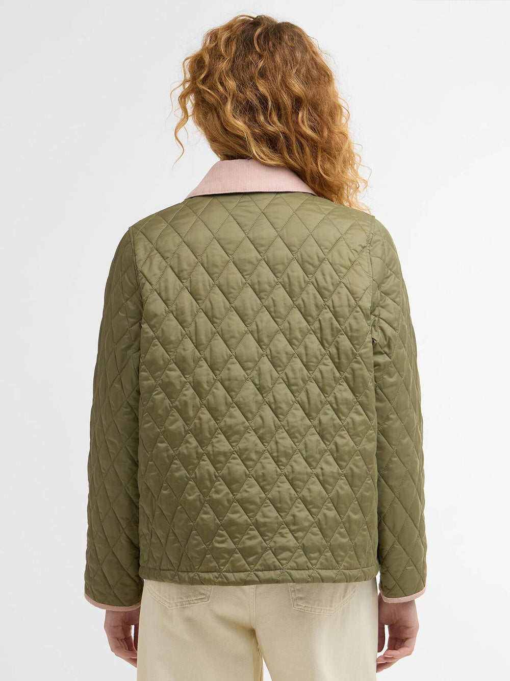BARBOUR-ICONS LIDDESDALE QUILT JKT-LQU1851 GN14 BLEACHED OLIVE/ANCIENT/GARDENIA