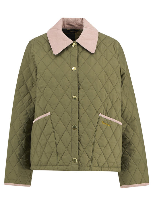 BARBOUR-ICONS LIDDESDALE QUILT JKT-LQU1851 GN14 BLEACHED OLIVE/ANCIENT/GARDENIA