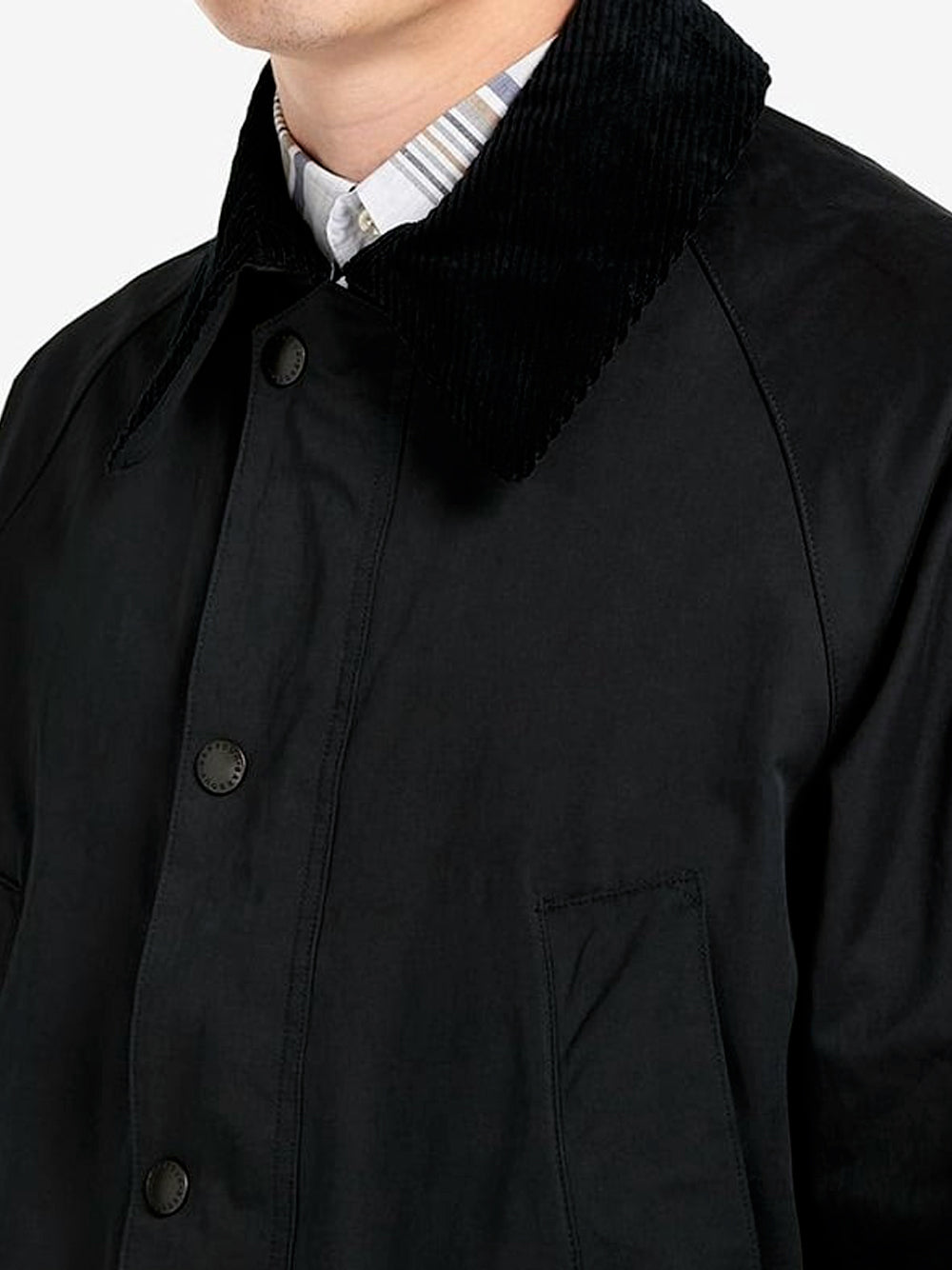 BARBOUR-OS PEACHED BEDALE CASUAL-MCA0933 BK11 BLACK