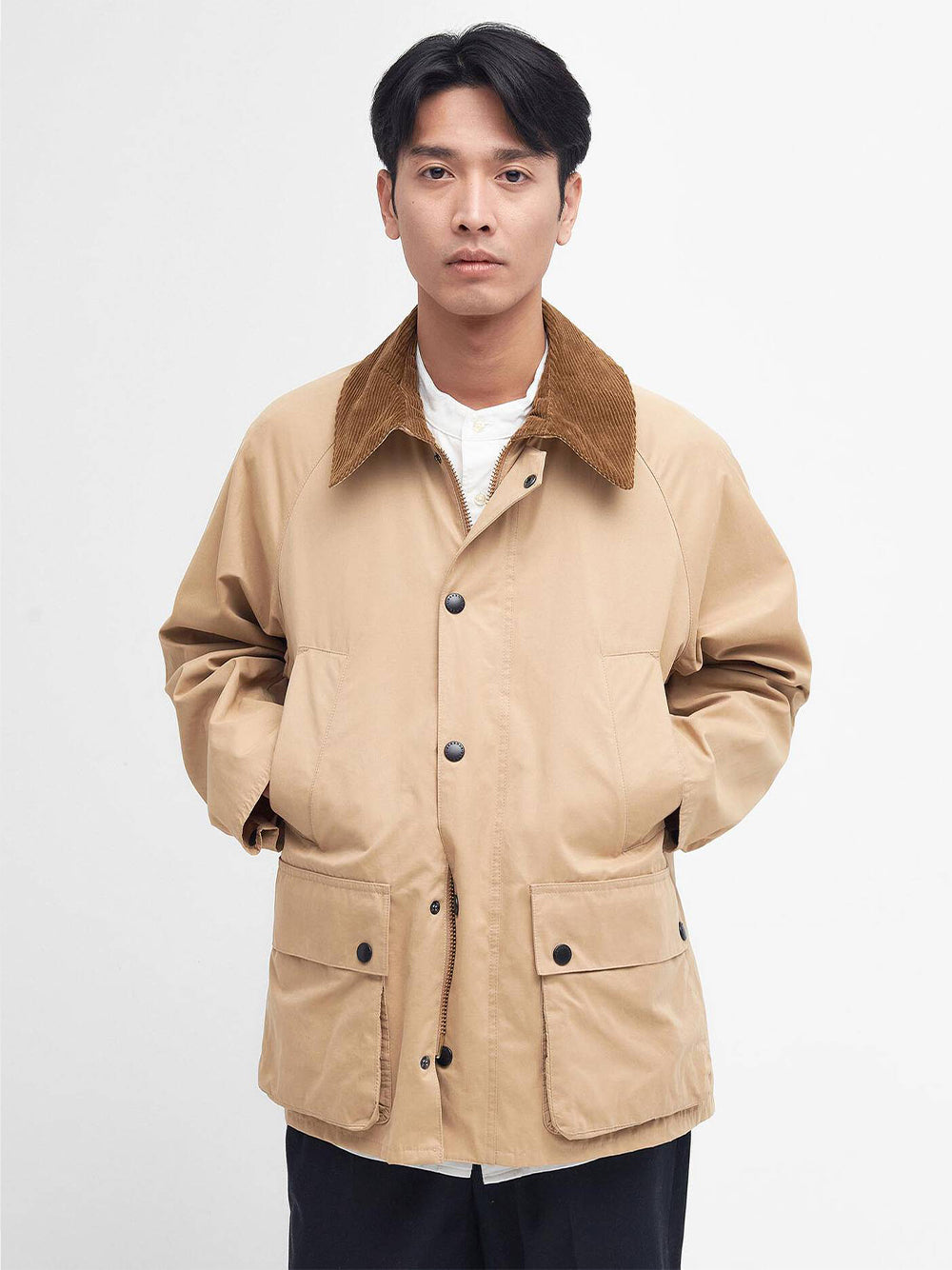BARBOUR-OS PEACHED BEDALE CASUAL-MCA0933 ST51 STONE