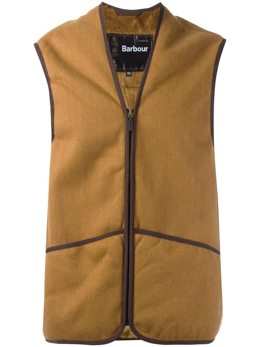 BARBOUR-WARM PILE WAISTCOAT ZIP-MLI0004 BR31 BROWN