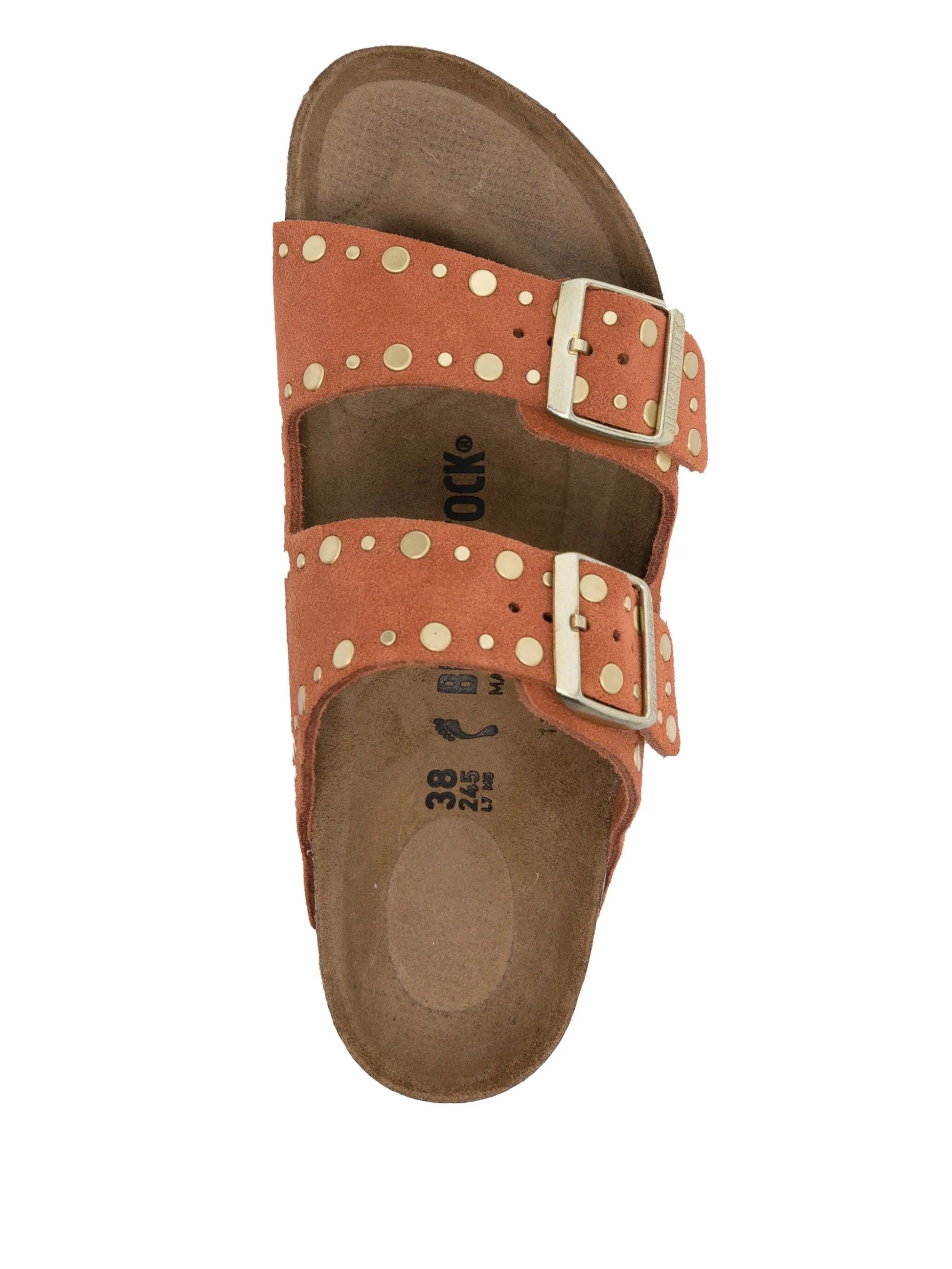 BIRKENSTOCK-ARIZONA RIVET SUEDE-1029513 DARK RUST