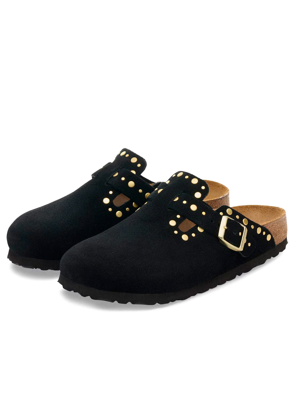 BIRKENSTOCK-BOSTON RIVET SUEDE-1030491 BLACK