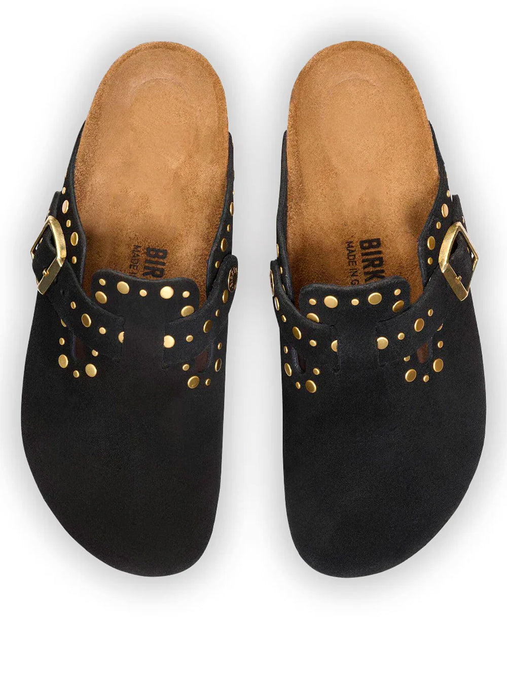 BIRKENSTOCK-BOSTON RIVET SUEDE-1030491 BLACK