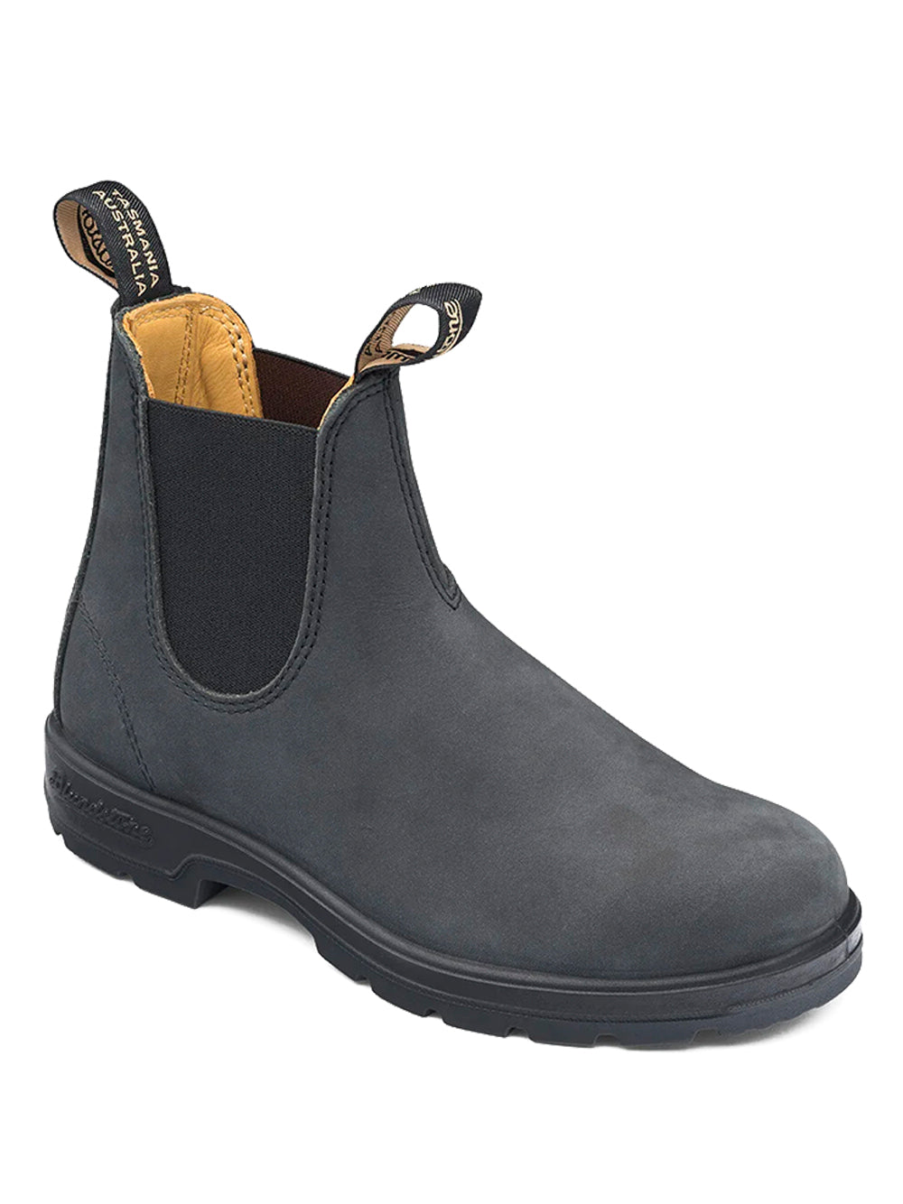 BLUNDSTONE-ELASTIC SIDED BOOT LINED-587 587 RUSTIC BLACK