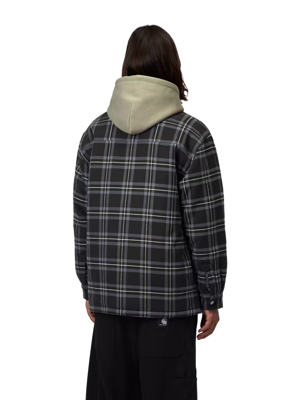 CARHARTT WIP-BAIRD SHIRT JACKET-I037142 3UAXX BAIRD CHECK, BLACK