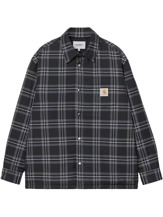 CARHARTT WIP-BAIRD SHIRT JACKET-I037142 3UAXX BAIRD CHECK, BLACK