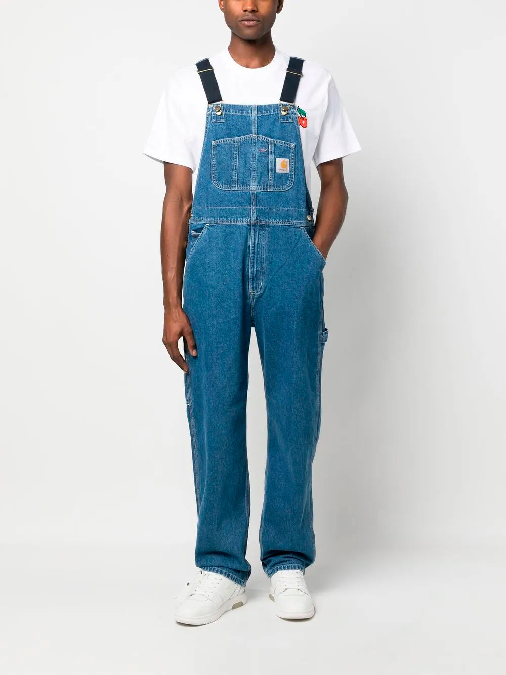 CARHARTT WIP-BIB OVERALL-I022946 BLUE STONE WASHED