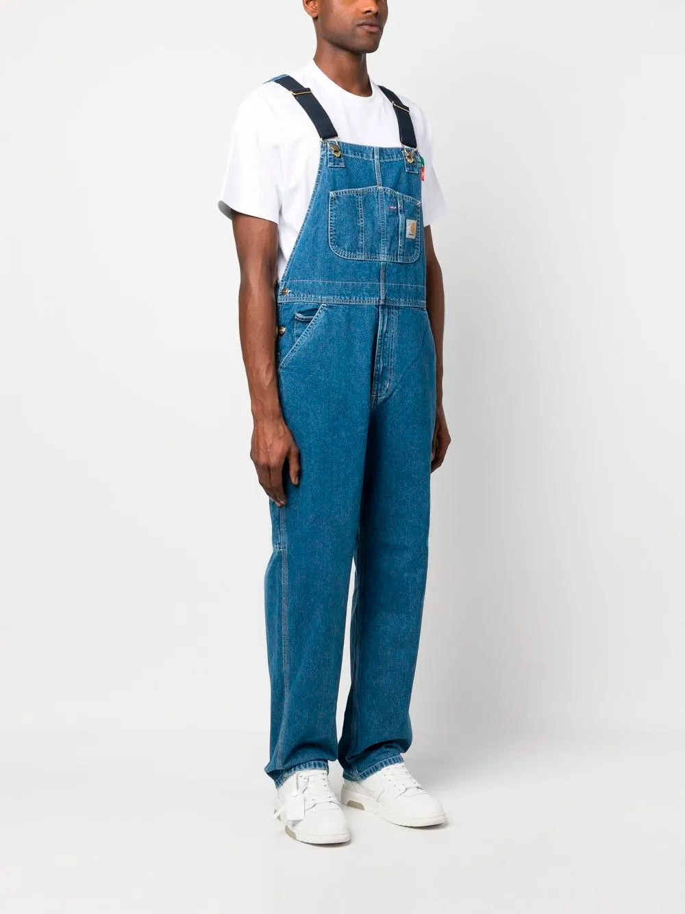 CARHARTT WIP-BIB OVERALL-I022946 BLUE STONE WASHED