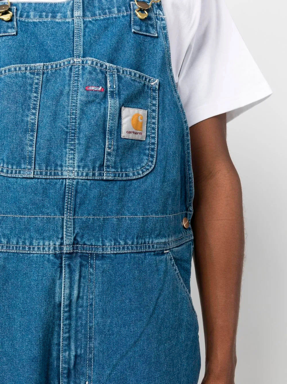 CARHARTT WIP-BIB OVERALL-I022946 BLUE STONE WASHED