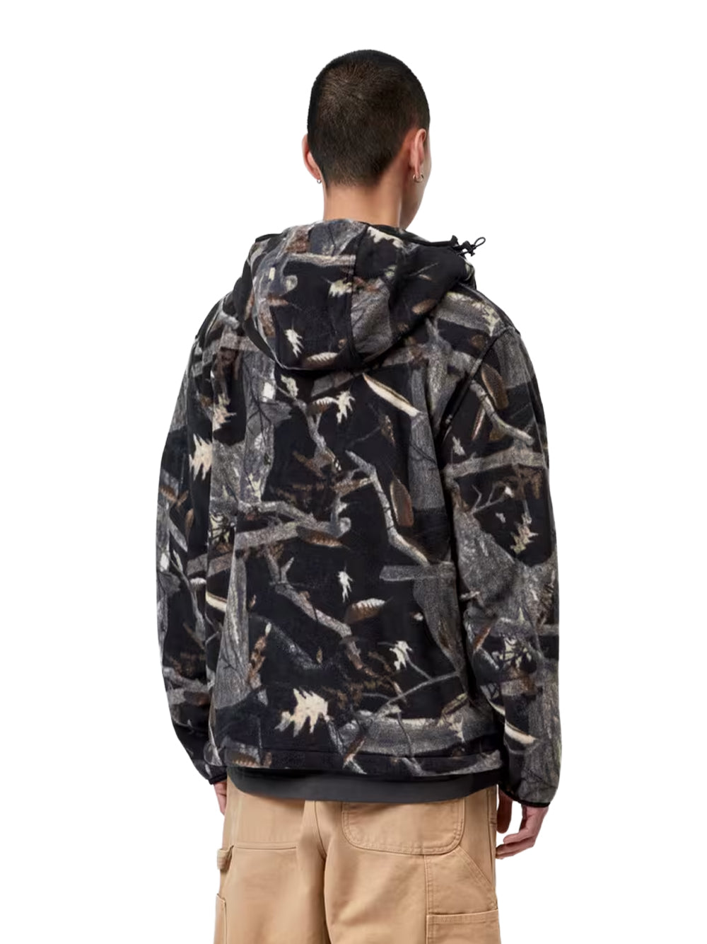 CARHARTT WIP-BLEVIN LINER-I035310 3X5XX CAMO FEATHER TREE, BLACK