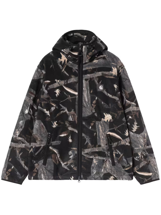 CARHARTT WIP-BLEVIN LINER-I035310 3X5XX CAMO FEATHER TREE, BLACK