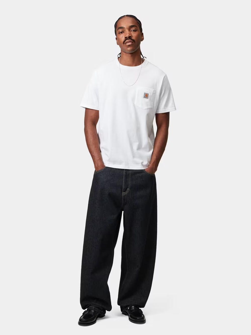 CARHARTT WIP-BRANDON PANT-I035893 0102 BLUE RINSED