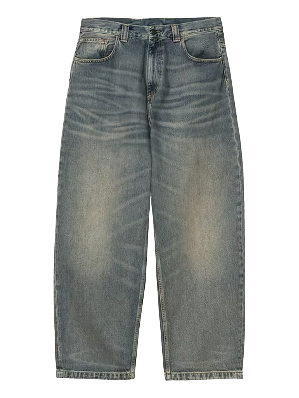 CARHARTT WIP-BRANDON PANT-I035893 014Q BLUE/WORN USED WASH