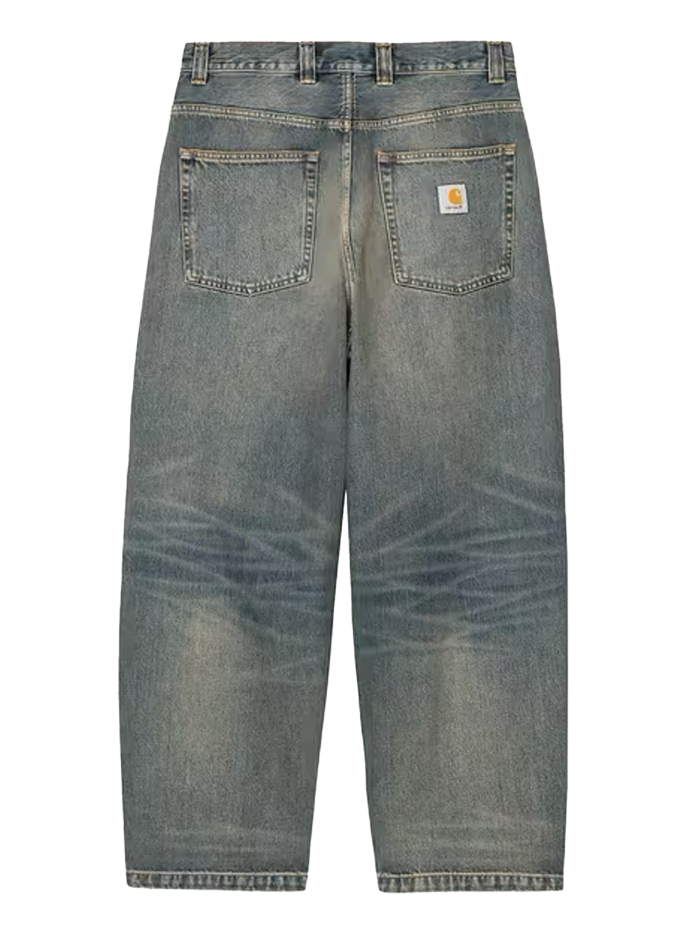 CARHARTT WIP-BRANDON PANT-I035893 014Q BLUE/WORN USED WASH