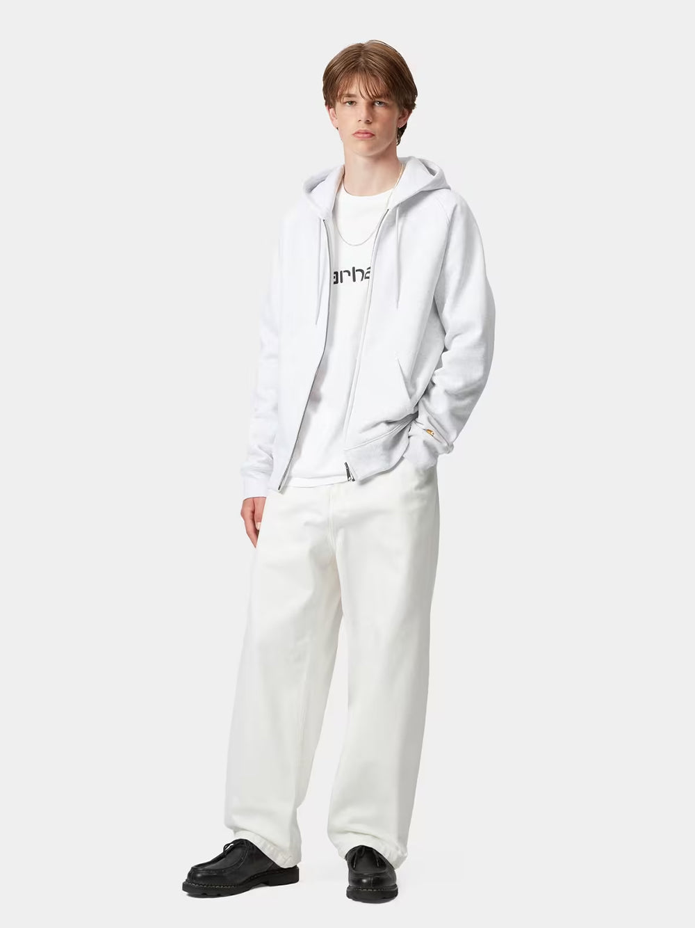 CARHARTT WIP-BRANDON PANT-I035893 0202 WHITE RINSED